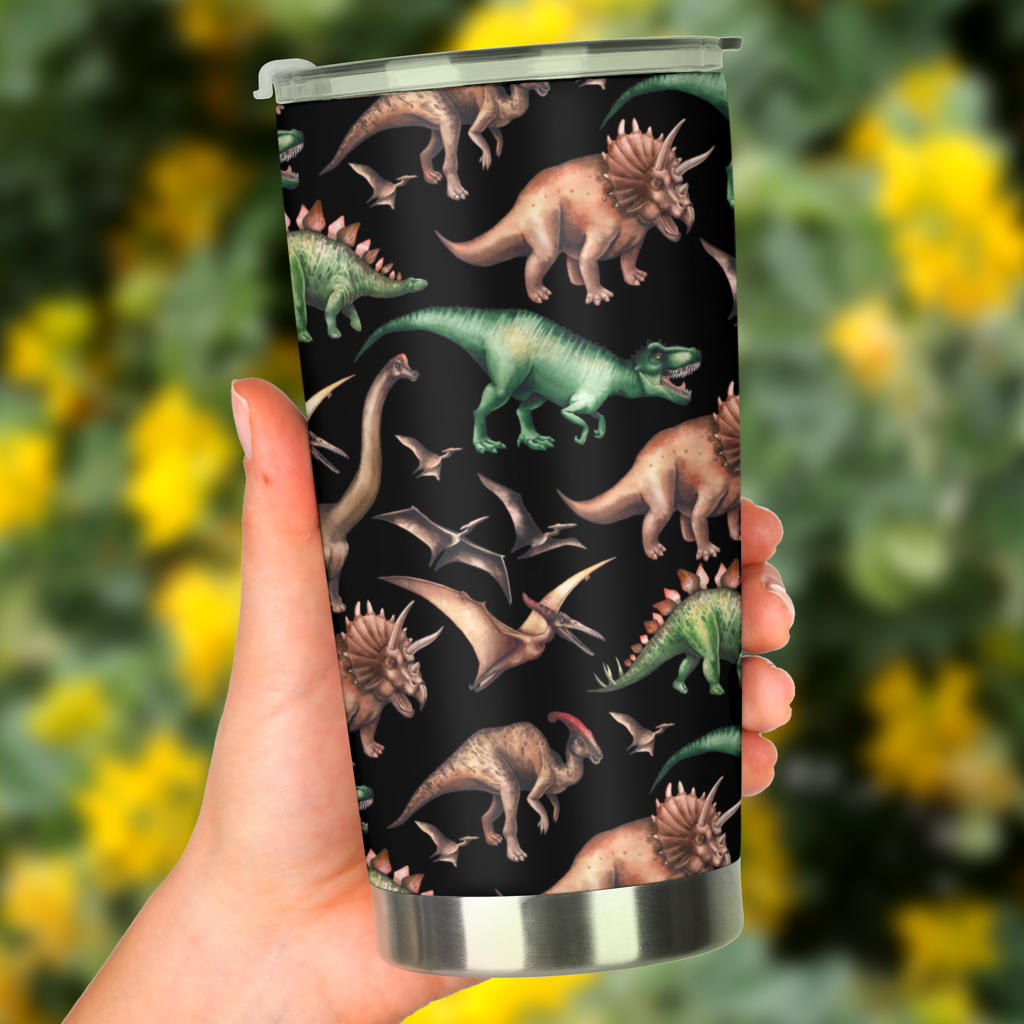 Dinosaur Print Pattern Tumbler