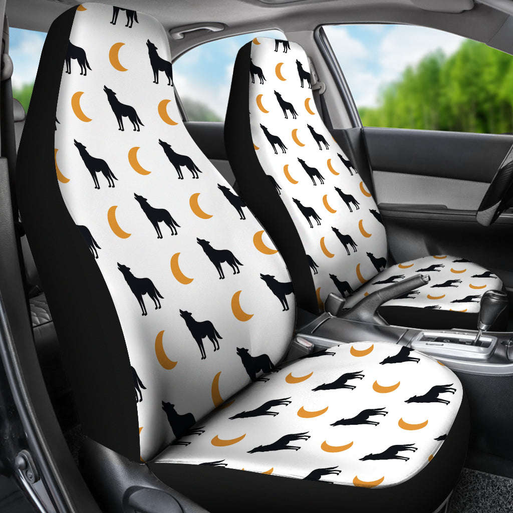 Wolf Moon Print Design LKS302 Car Seat Covers
