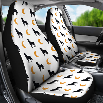 Wolf Moon Print Design LKS302 Car Seat Covers