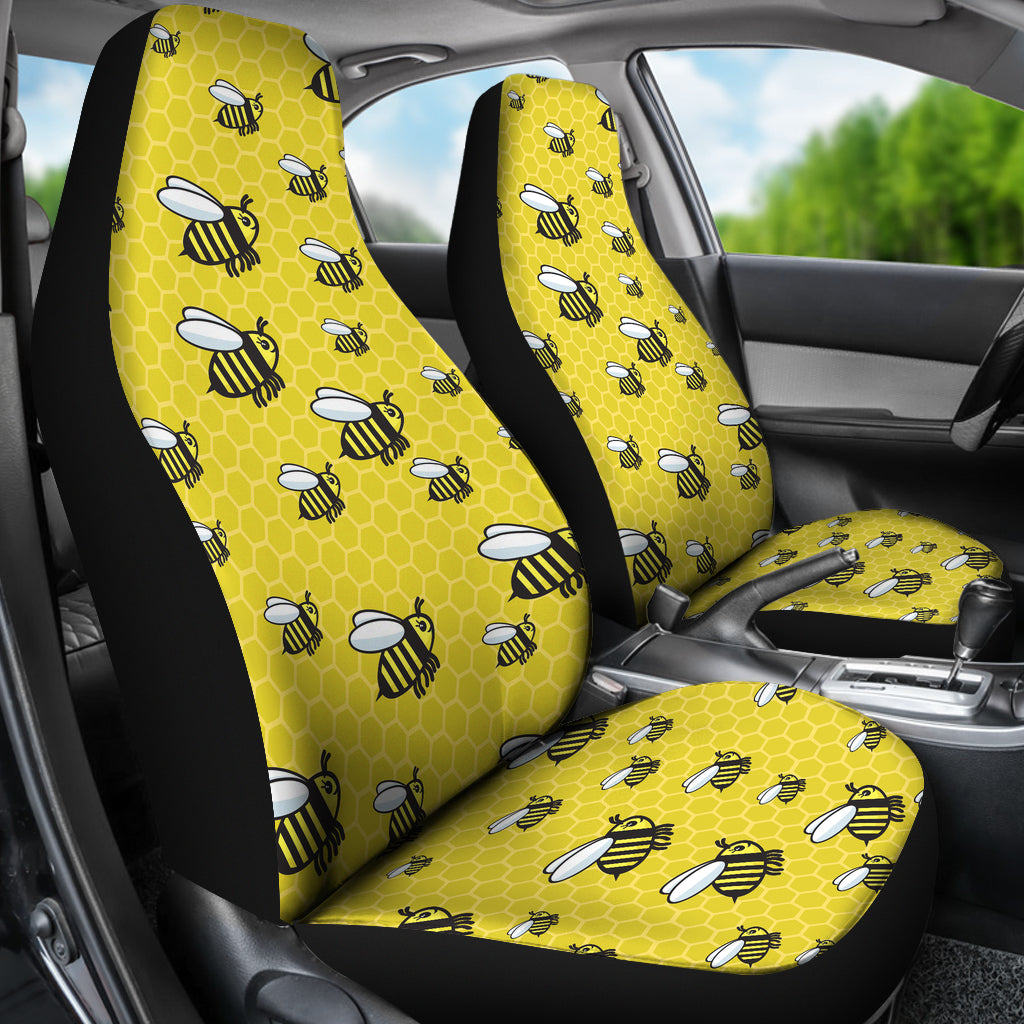 Bee Cute Print Design LKS308 Car Seat Covers
