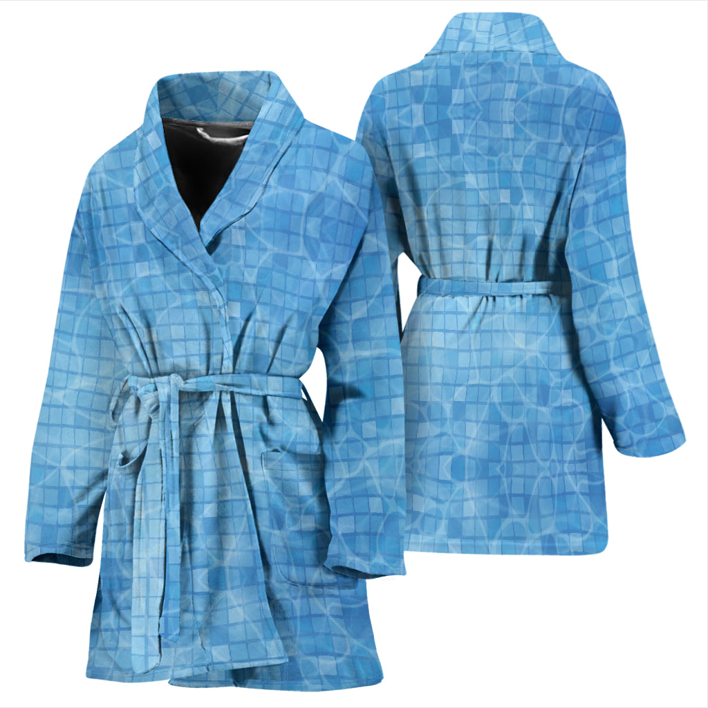 Swimming Pool Print Design LKS302 Women Bathrobe