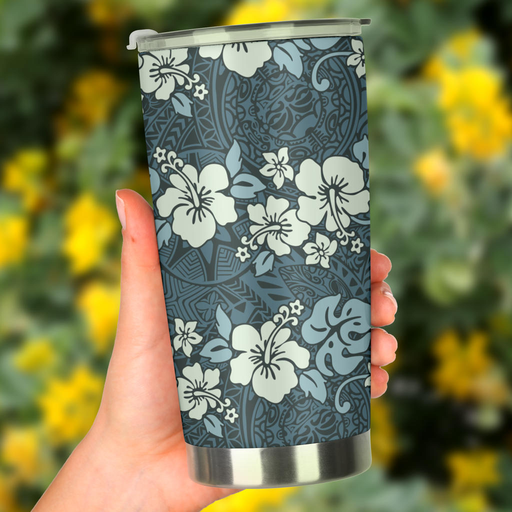 Flower Hawaiian Hibiscus Style Print Pattern Tumbler