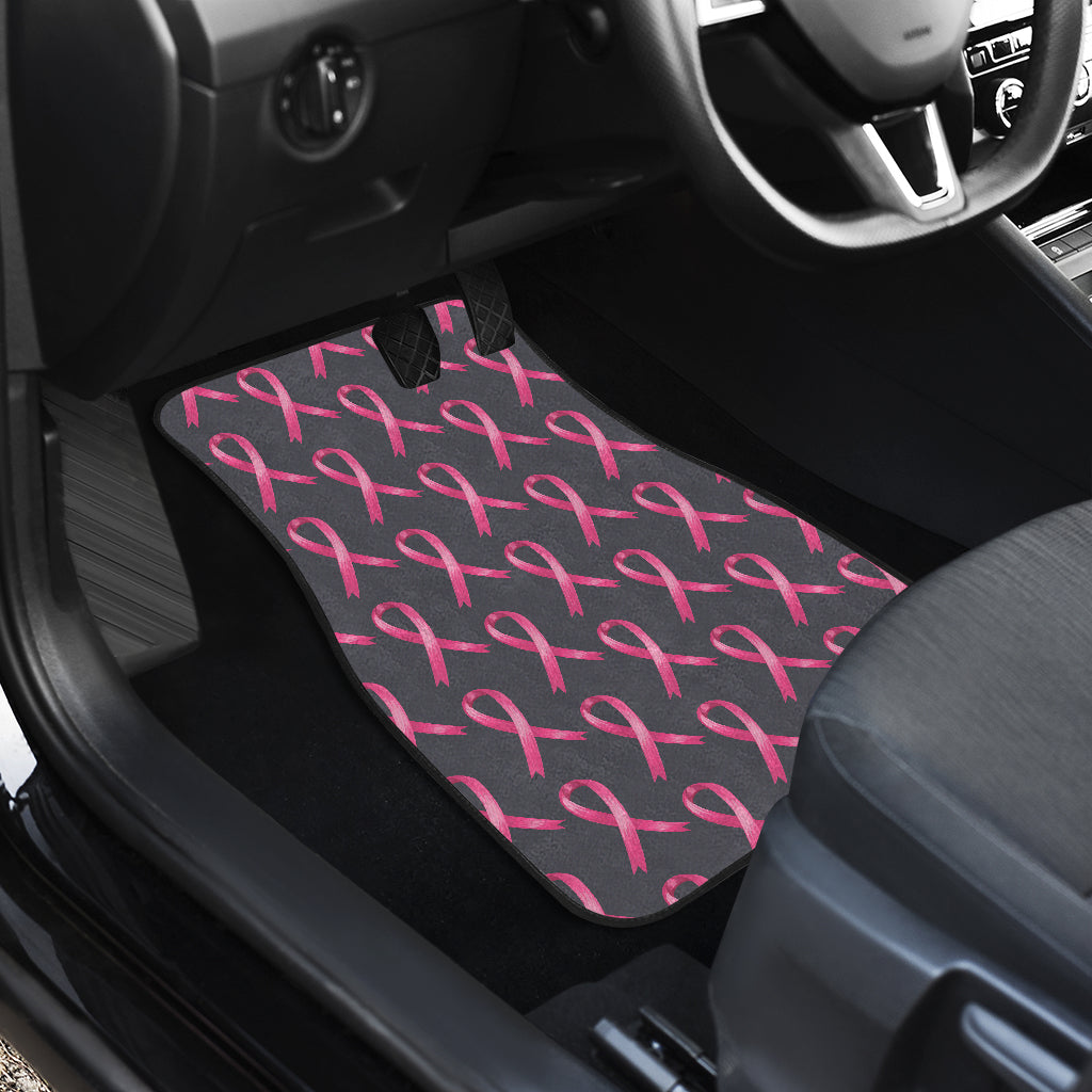 Breast Cancer Awareness Pattern Car Floor Mats Front Back