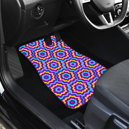 Optical illusion Techno Movement Car Floor Mats Front Back