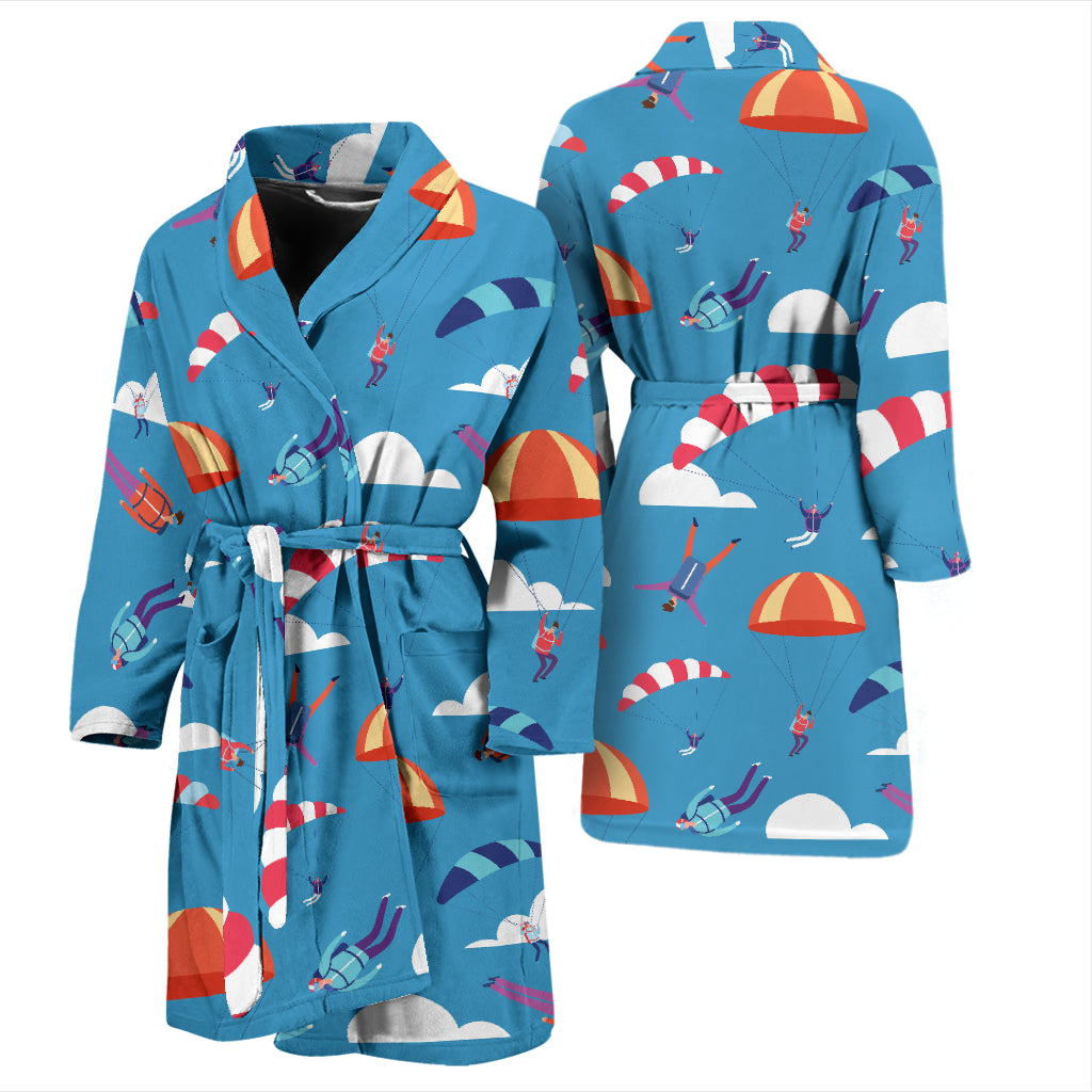 Skydiver Print Design LKS306 Men Bathrobe