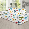 Airplane Pattern Print Design 06 Sofa Slipcover