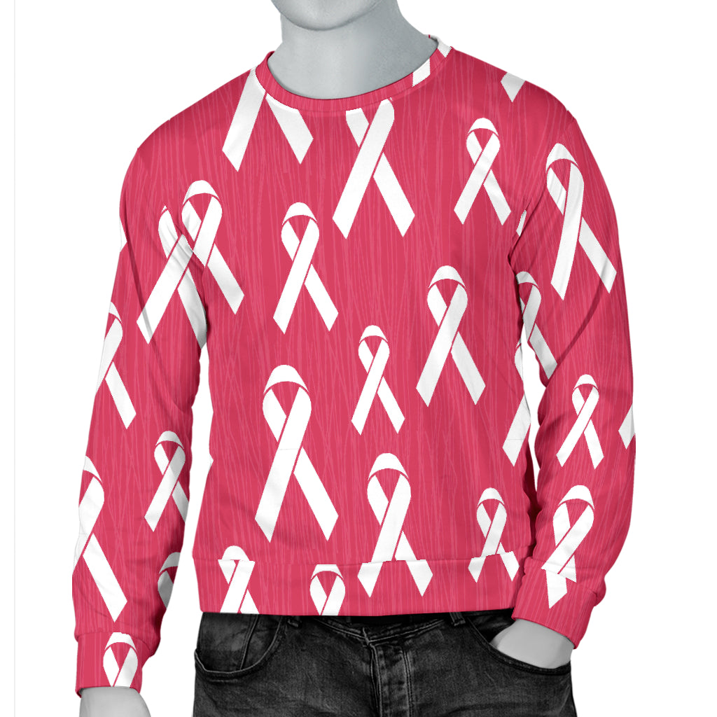 Breast Cancer Awareness Symbol Men Long Sleeve Sweatshirt