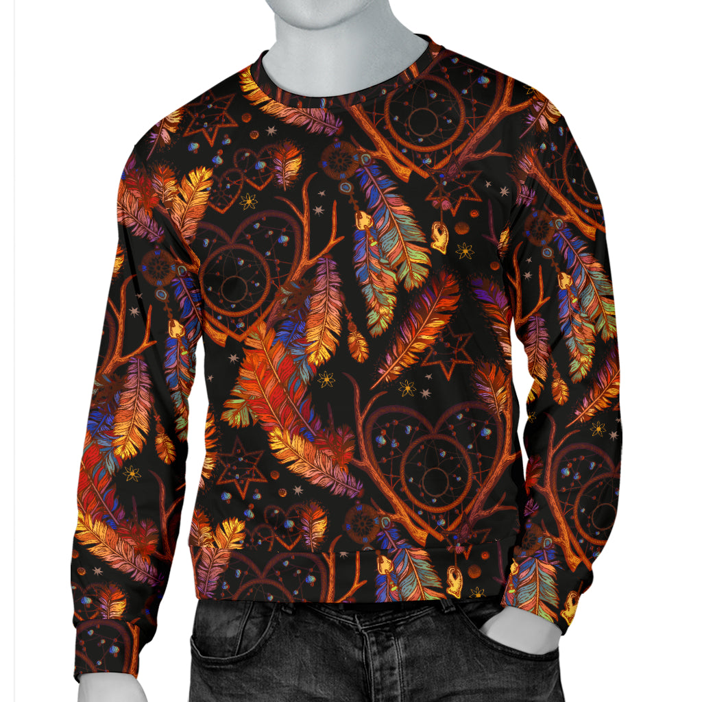 Dream Catcher Native American Design Men Long Sleeve Sweatshirt