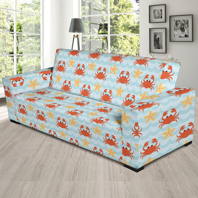 Crab Pattern Print Design 03 Sofa Slipcover