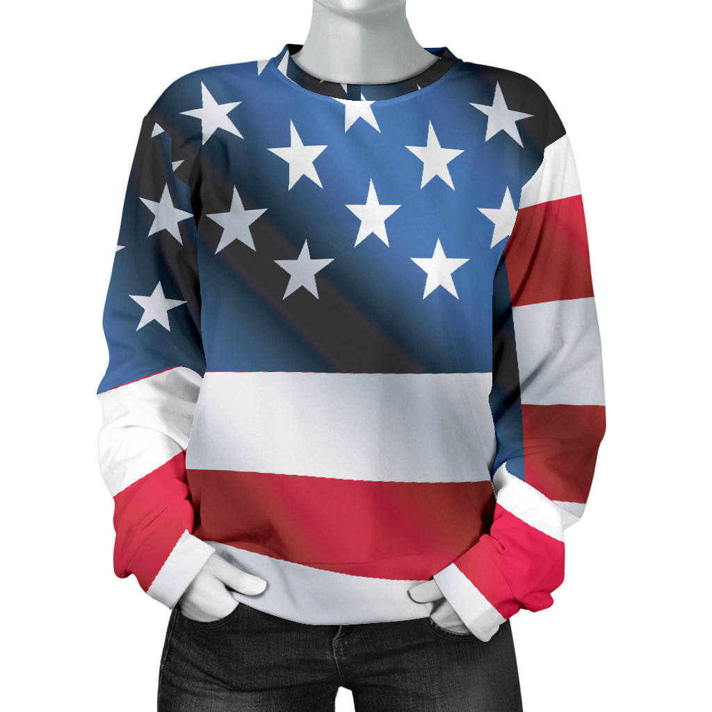 American flag Classic Women Long Sleeve Sweatshirt