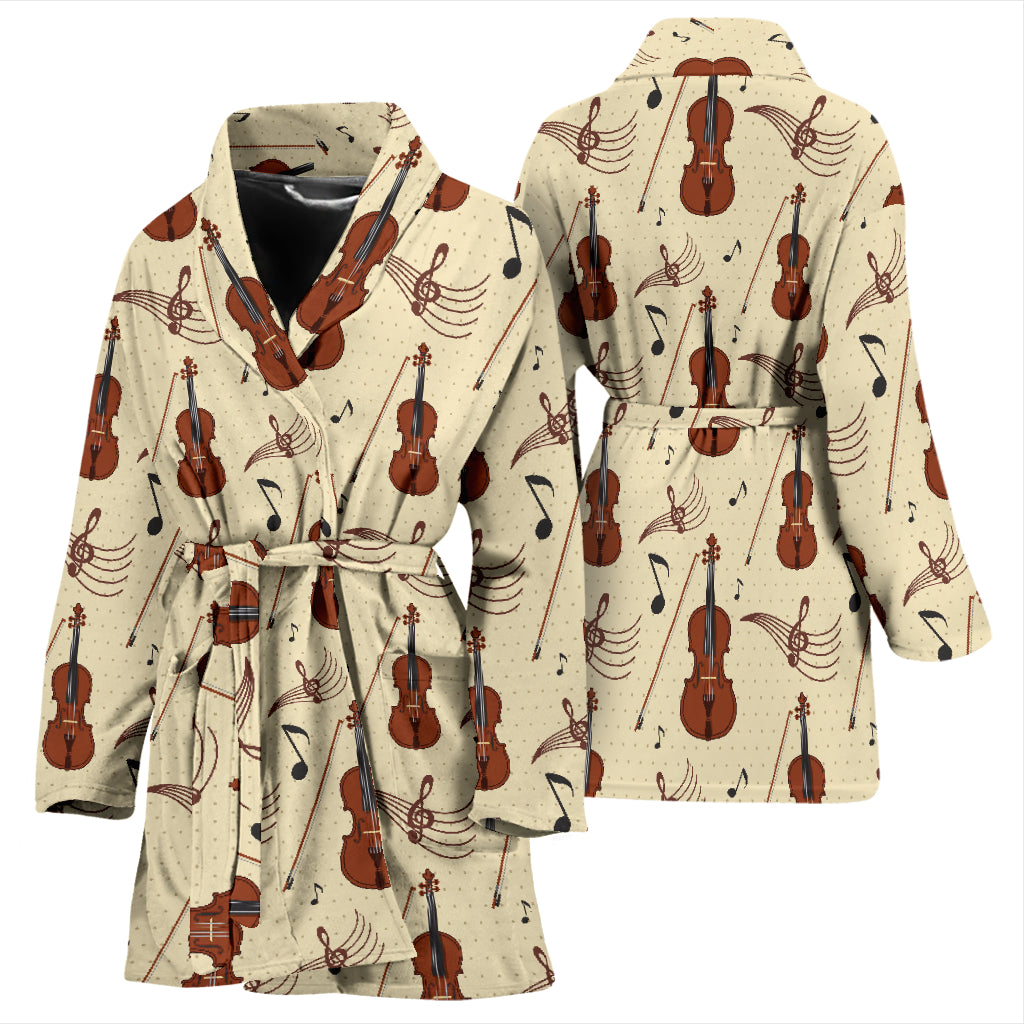 Cello Print Design LKS402 Women Bathrobe