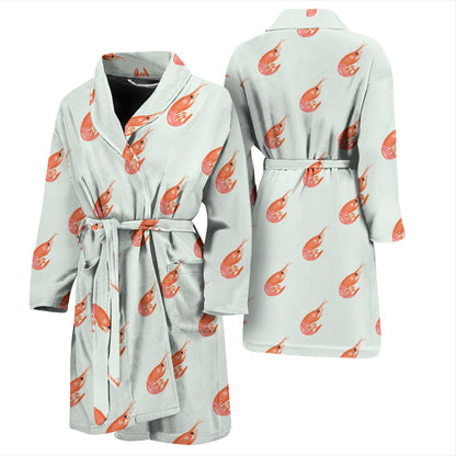 Shrimp Print Design LKS304 Men Bathrobe