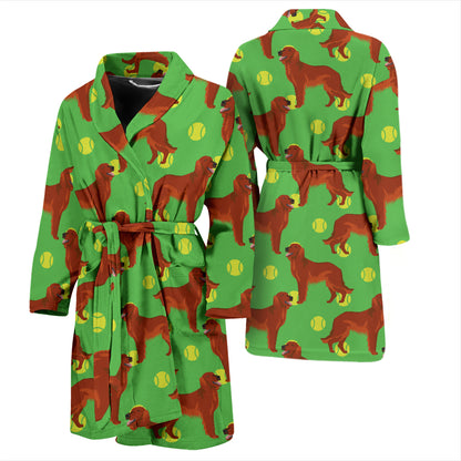 Setters Irish Print Design LKS302 Men Bathrobe