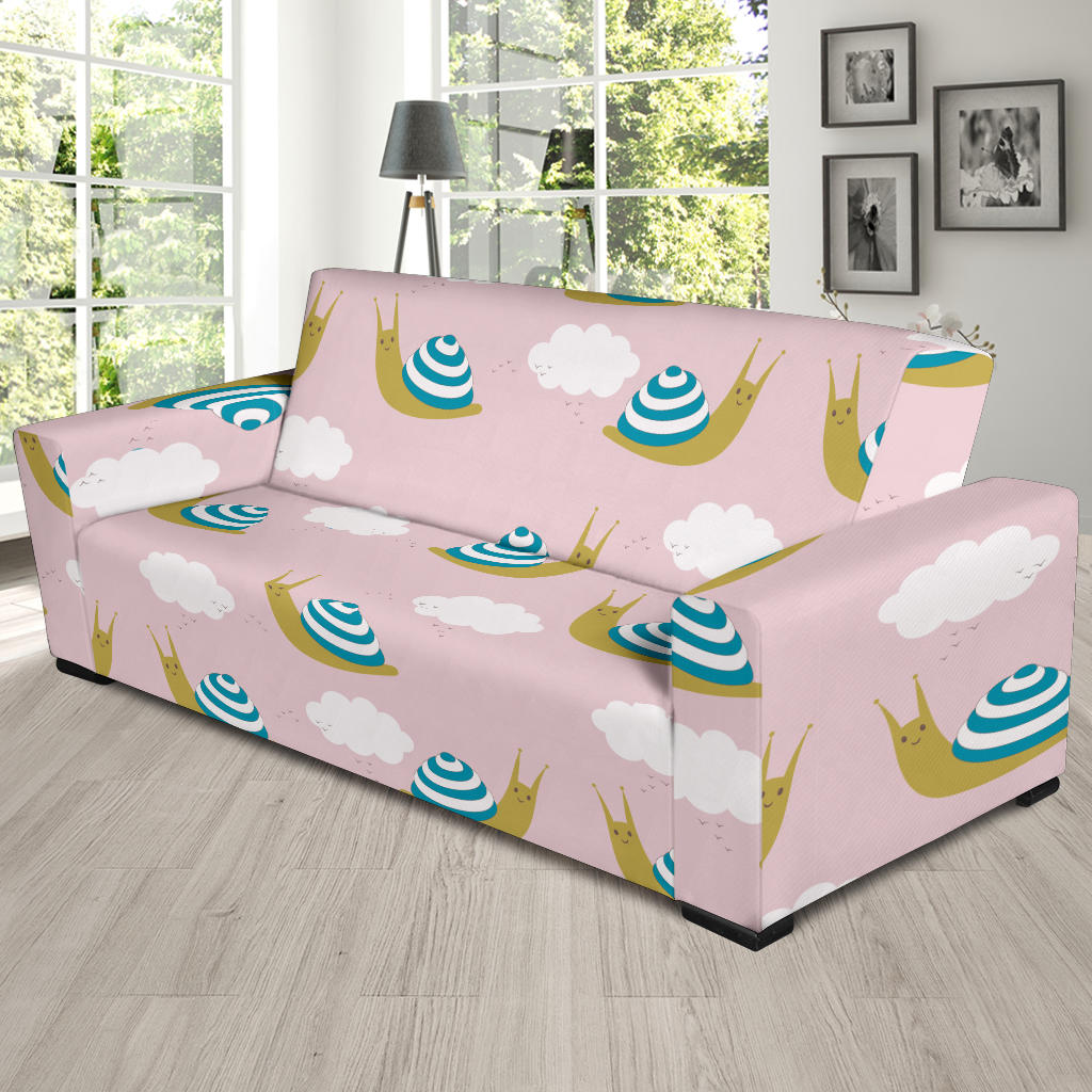 Snail Pattern Print Design 02 Sofa Slipcover