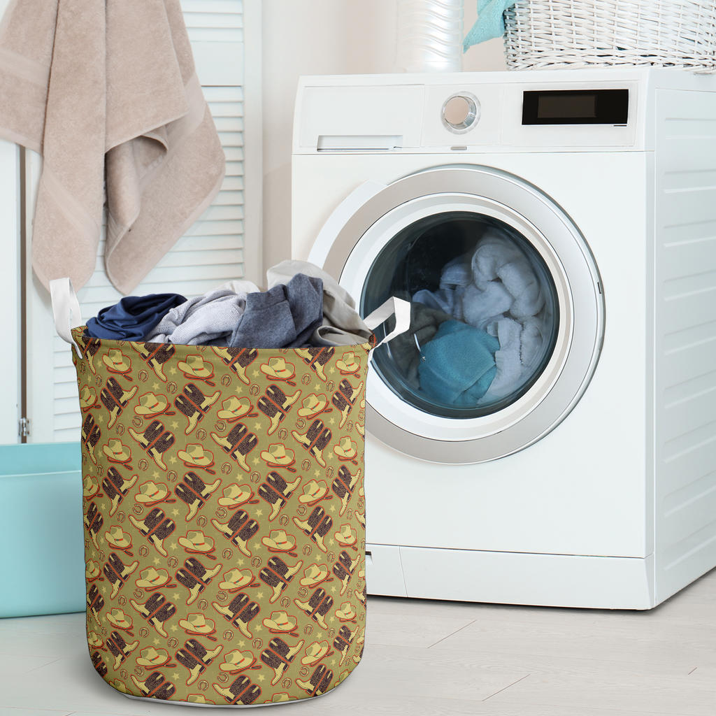 Western Cowboy Themed Laundry Basket