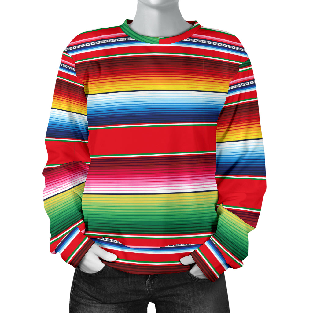 Serape Pattern Women Long Sleeve Sweatshirt