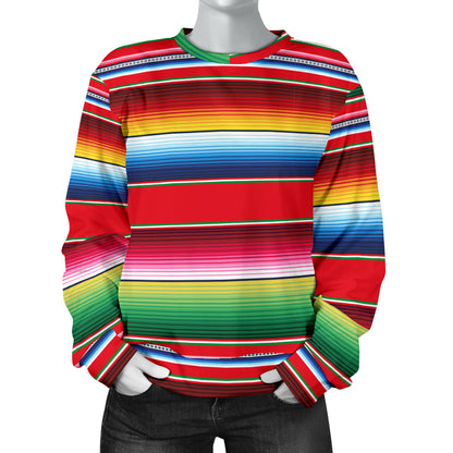 Serape Pattern Women Long Sleeve Sweatshirt