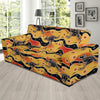 Kangaroos Aboriginal Pattern Print Design 06 Sofa Slipcover