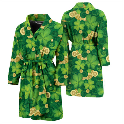 Shamrock Print Design LKS301 Men Bathrobe
