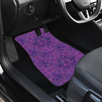 Bohemian Lotus Mandala Style Car Floor Mats Front Back