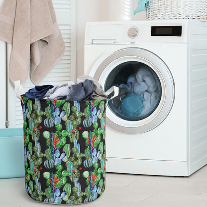 Cactus Watercolor Style Print Laundry Basket