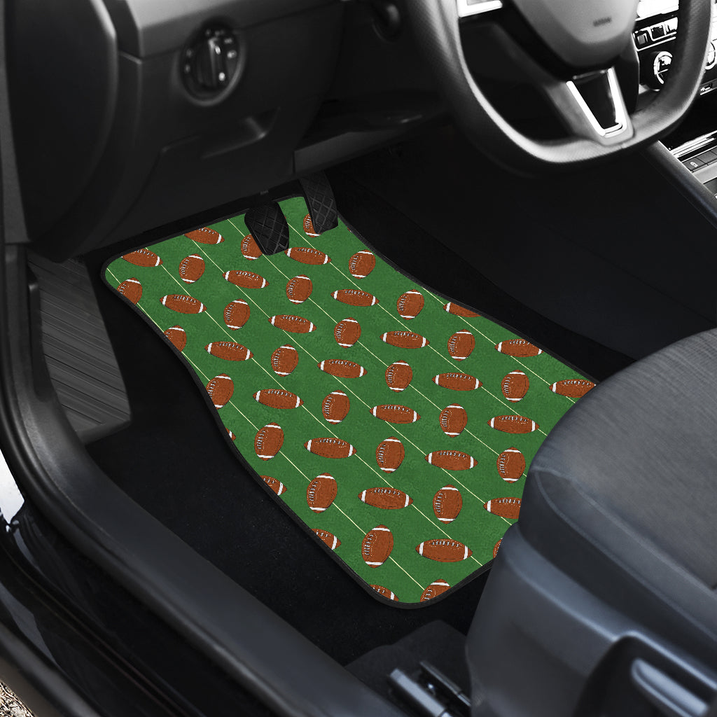 American Football on Field Themed Car Floor Mats Front Back