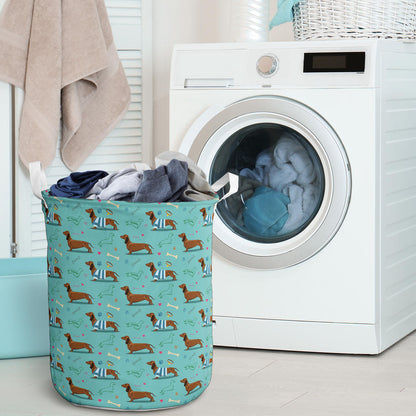 Dachshund Paw Decorative Print Pattern Laundry Basket