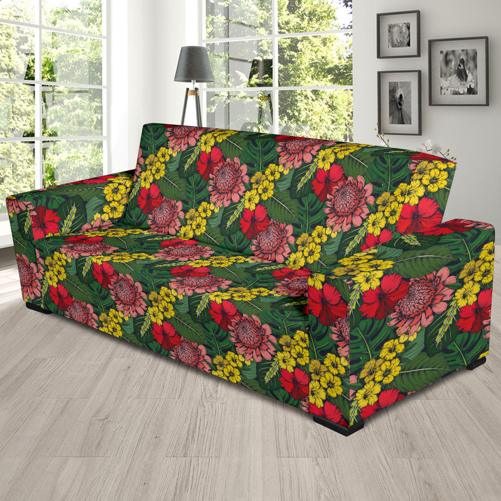 Summer Floral Print Design LKS305 Sofa Slipcover