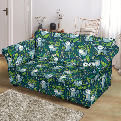 Sloth Print Design LKS304 Loveseat Couch Slipcover