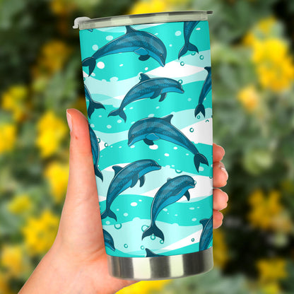 Dolphin Design Print Pattern Tumbler
