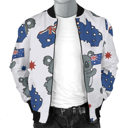 Koala Australia Day Themed Design Men Bomber Jacket