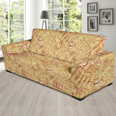 Chemical Pattern Print Design 01 Sofa Slipcover