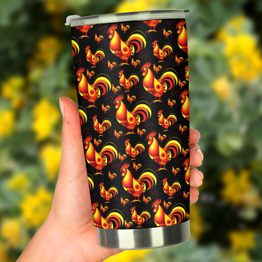 Rooster Print Themed Tumbler