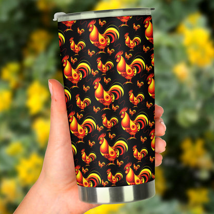Rooster Print Themed Tumbler