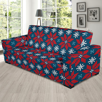 Poinsettia Pattern Print Design A02 Sofa Slipcover