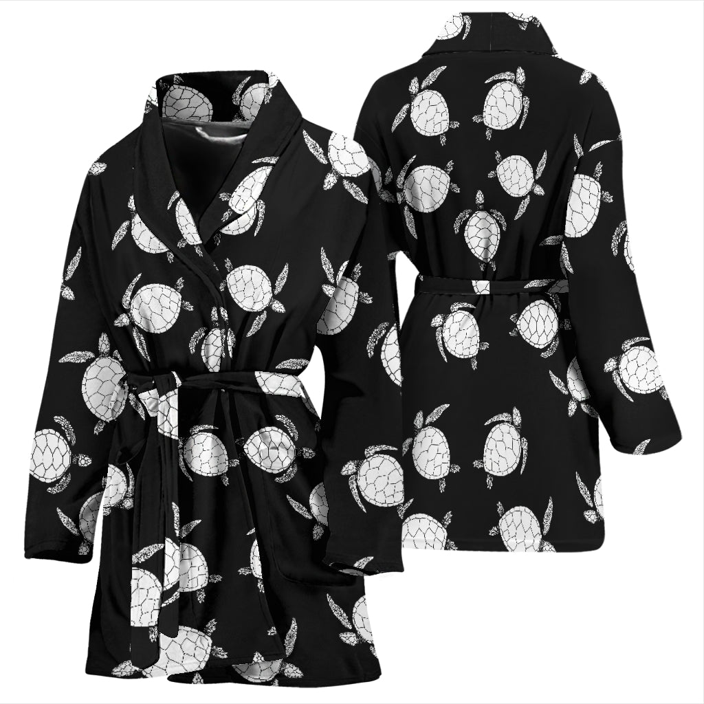 Sea Turtle Print Design LKS303 Women Bathrobe