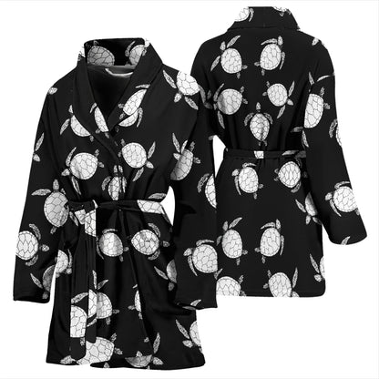 Sea Turtle Print Design LKS303 Women Bathrobe
