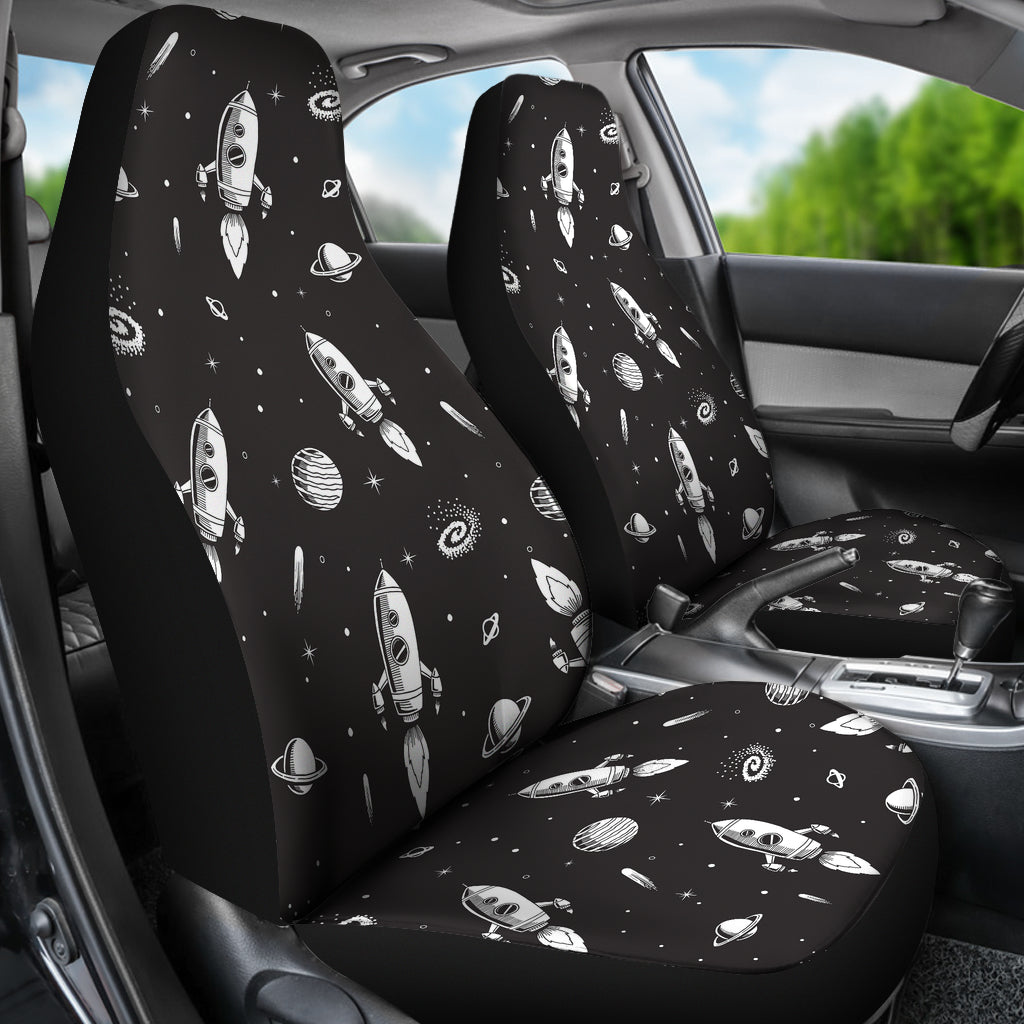 Space Rocket Print Design LKS303 Car Seat Covers