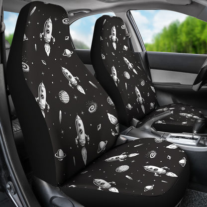 Space Rocket Print Design LKS303 Car Seat Covers