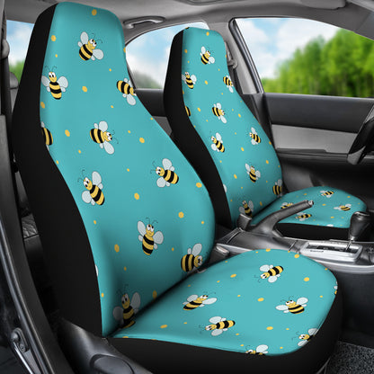 Bee With Dot Print Design LKS309 Car Seat Covers