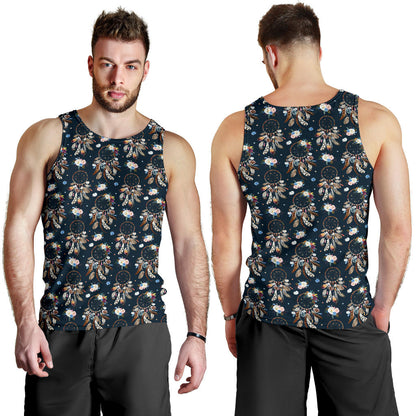 Dream Catcher Boho Floral Style Men Tank Top
