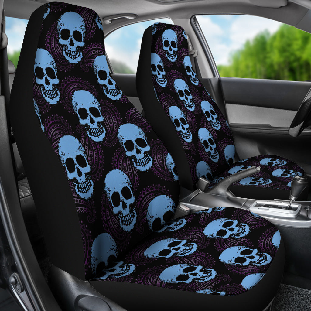 Skull Print Design LKS3012 Car Seat Covers