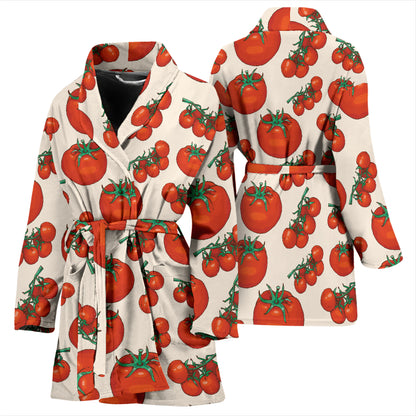 Tomato Print Design LKS302 Women Bathrobe