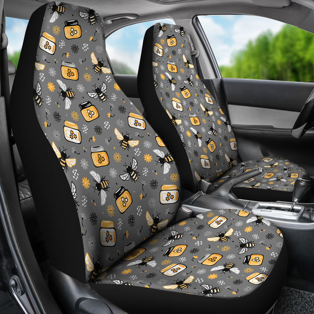 Honey Bee Print Design LKS301 Car Seat Covers