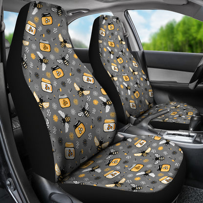 Honey Bee Print Design LKS301 Car Seat Covers