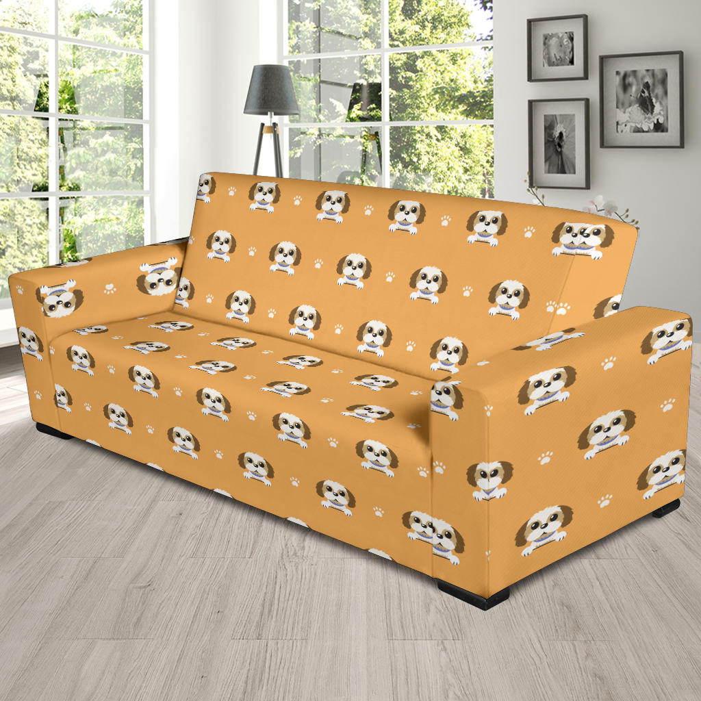 Shih Tzu Print Design LKS303 Sofa Slipcover