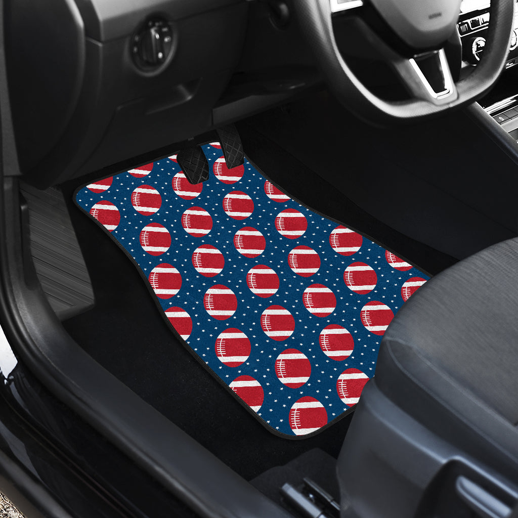 American Football Star Design Pattern Car Floor Mats Front Back