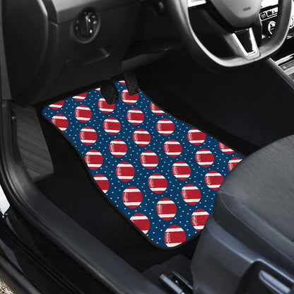 American Football Star Design Pattern Car Floor Mats Front Back