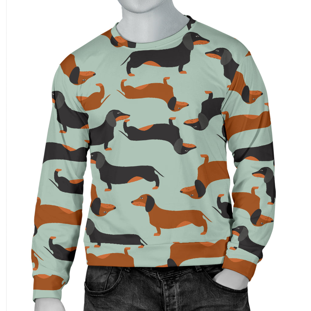 Dachshund Cute Print Pattern Men Long Sleeve Sweatshirt