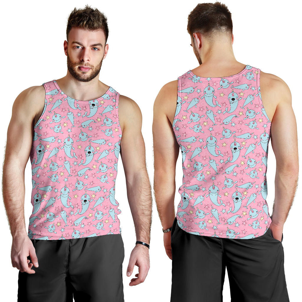 Narwhal Cartoon Cute Print Men Tank Top